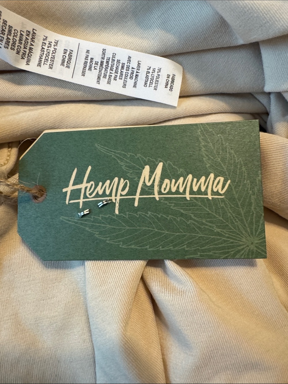 Hemp Mama Celia SS tee in stone heather new with tags size Large - Picture 5 of 7